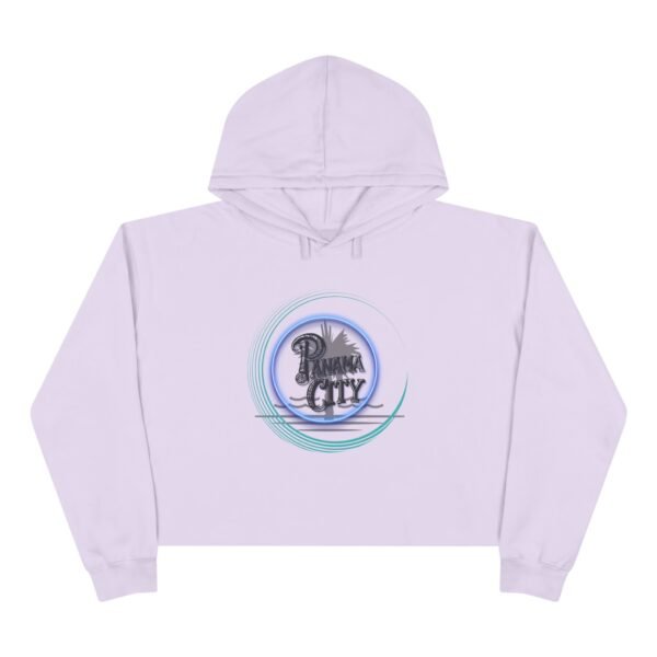 Chic Crop Hoodie with Retro 'Panama City' Design, Casual Wear, Summer Fashion, Gift for Travelers, Beach Vibes