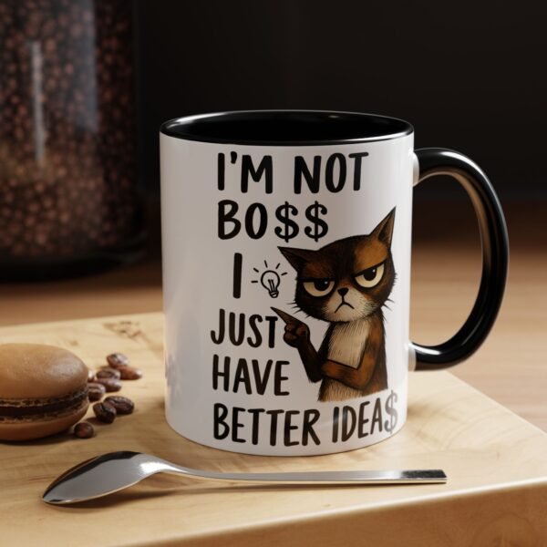 Sassy Cat Coffee Mug, Funny Pet Lover Gift, Boss-Like Humor, Unique Office Mug, Cat Owner Present