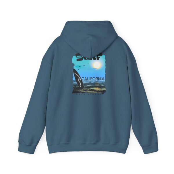 17410964419890969194_2048.jpeg California Surf Graphic Hoodie, Unisex Cozy Sweatshirt, Beach Vibe Apparel, Gift for Surfers, Casual Fashion Hoodie