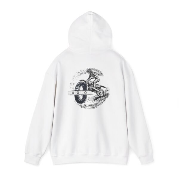 Comfortable Unisex Heavy Blend Hoodie with Bold Motorcycle Design, Perfect for Casual Wear, Gifts, Cycling Events, and Cozy Days