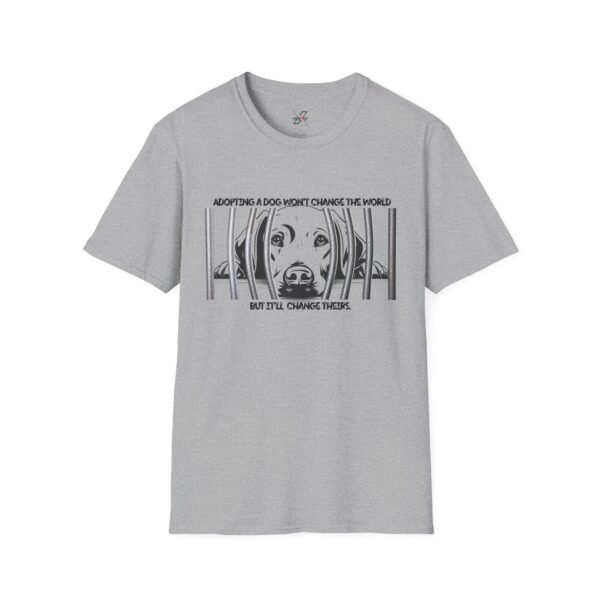 Adopt, Unisex Softstyle T-Shirt - Dog Lover Gift, Animal Rescue Support Tee, Pet Adoption Awareness, Cute Canine Apparel