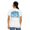 Back Design Unisex t shirt, Home is Where My Cats Unisex Garment-Dyed T-Shirt, Cat Lover Tee, Gift for Cat Owners