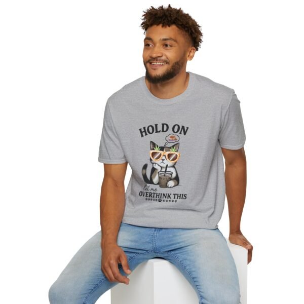 Funny Cat Overthink T-Shirt, Cute Pet Lover Shirt, Gift for Cat Moms, Quirky Animal Tee, Relaxed Fit Cat Apparel