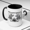 Adopt Don't Shop Coffee Mug - Black Accent Mug for Dog Lovers, Animal Rescue Gift, Pet Adoption Encouragement