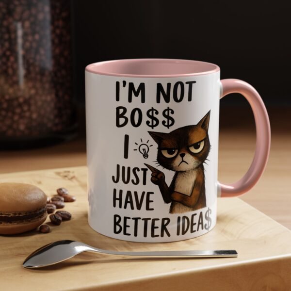 Sassy Cat Coffee Mug, Funny Pet Lover Gift, Boss-Like Humor, Unique Office Mug, Cat Owner Present