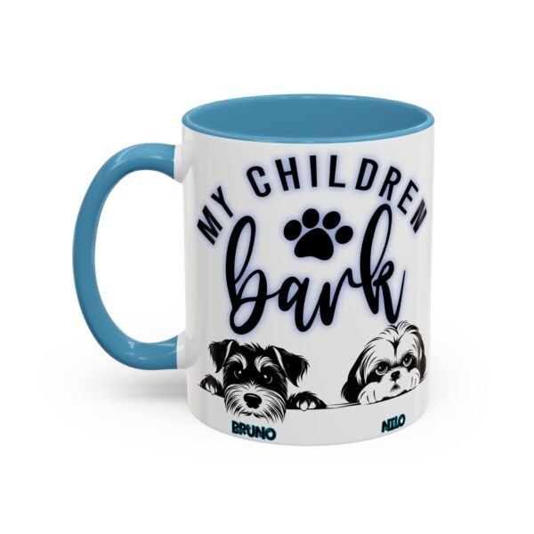 Personalized Dog Lover's Accent Coffee Mug with Cute Pup Design, Pet Owner Gift, Birthday Gift for Dog Moms, Dog Dad Coffee Cup