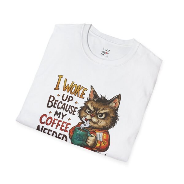 Coffee Cat Unisex T-Shirt, Cute Coffee Lover Tee, Funny Cat Shirt, Gift for Cat Owners, Quirky Animal Apparel