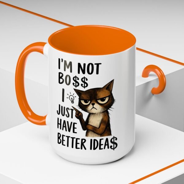Sassy Cat Coffee Mug, Funny Pet Lover Gift, Boss-Like Humor, Unique Office Mug, Cat Owner Present