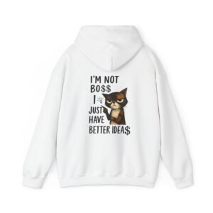Boss Idea Cat Sweatshirt, Funny Cat Hoodie, Office Humor Gift, Men Hoodie
