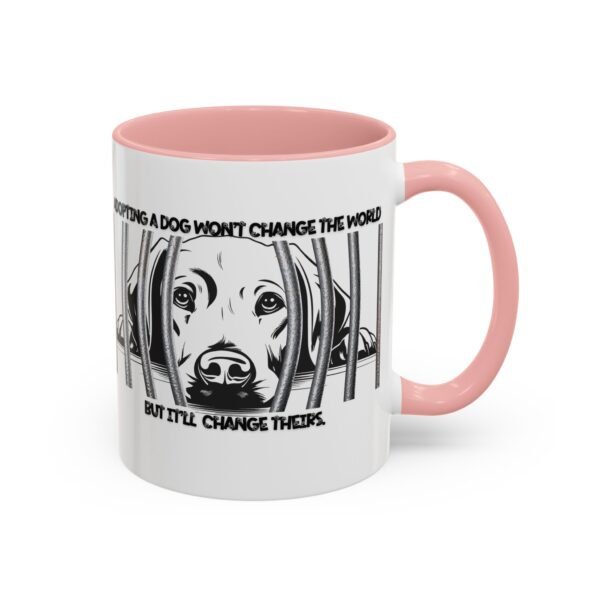 Adopt Don't Shop Coffee Mug - Black Accent Mug for Dog Lovers, Animal Rescue Gift, Pet Adoption Encouragement