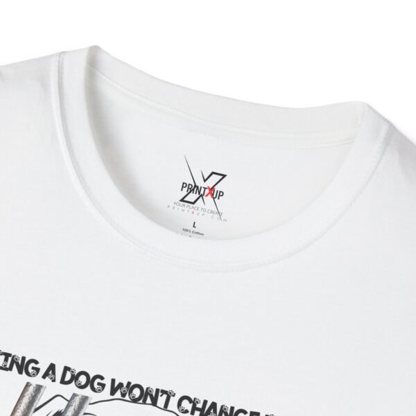 Adopt, Unisex Softstyle T-Shirt - Dog Lover Gift, Animal Rescue Support Tee, Pet Adoption Awareness, Cute Canine Apparel