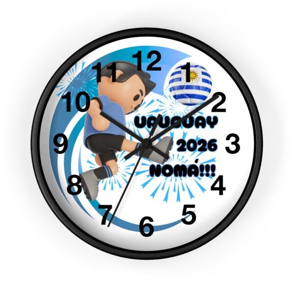 Uruguay Soccer Wall Clock | 2026 World Cup Decor, Sports Gift, Soccer Fan, Unique Home Decor, Soccer Lover Gift