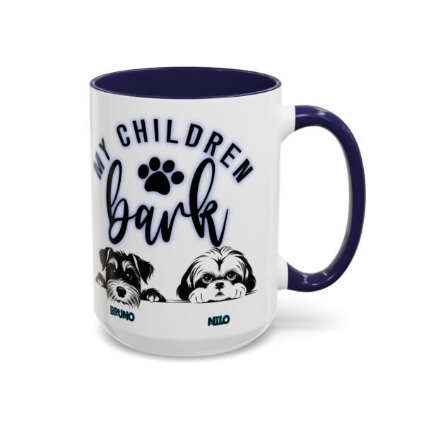 Personalized Dog Lover's Accent Coffee Mug with Cute Pup Design, Pet Owner Gift, Birthday Gift for Dog Moms, Dog Dad Coffee Cup