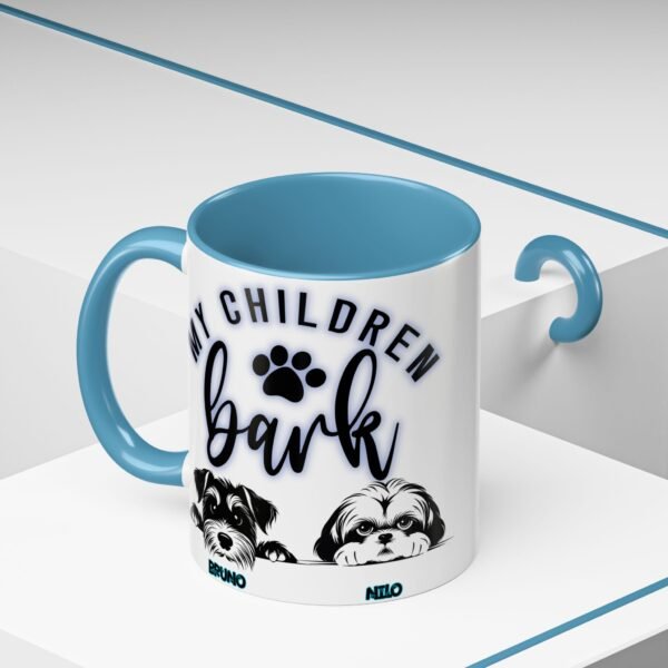 Personalized Dog Lover's Accent Coffee Mug with Cute Pup Design, Pet Owner Gift, Birthday Gift for Dog Moms, Dog Dad Coffee Cup