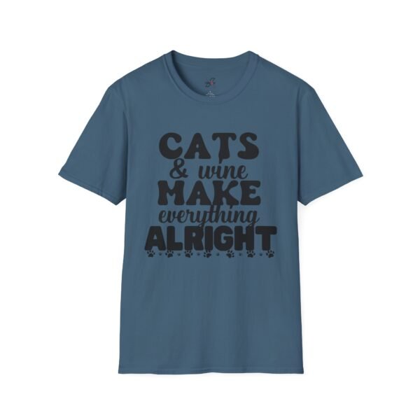 Cats Wine Make Everything Alright T-Shirt, Cat Lover Gift, Wine Enthusiast Shirt, Funny Tee, Gift for Her