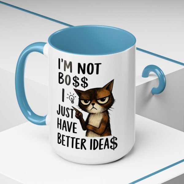 Sassy Cat Coffee Mug, Funny Pet Lover Gift, Boss-Like Humor, Unique Office Mug, Cat Owner Present