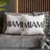 Miami Inspired Square Pillowcase, Decorative Throw Pillow, Home Decor, Modern Cushions, Beach Vibes, Gifts for Miami Lovers