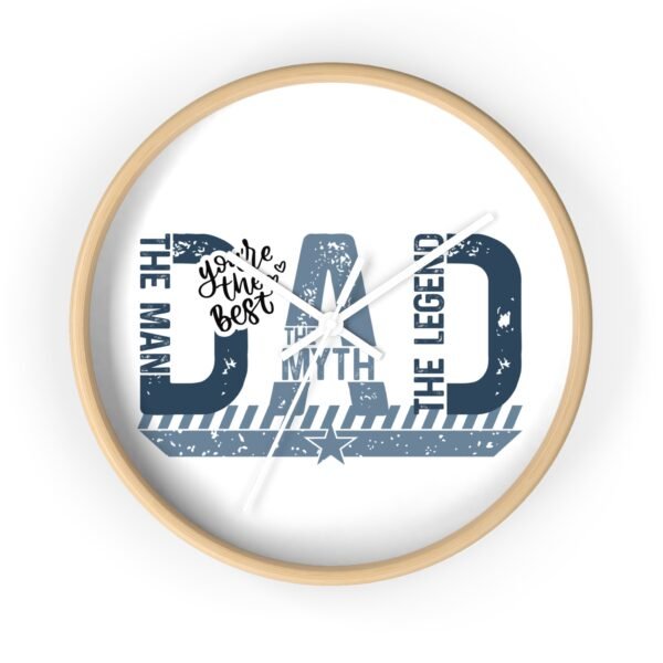 Dad The Man The Myth The Legend Wall Clock, Father's Day Gift, Unique Home Decor, Modern Clock, Dad Gift, Family Wall Art