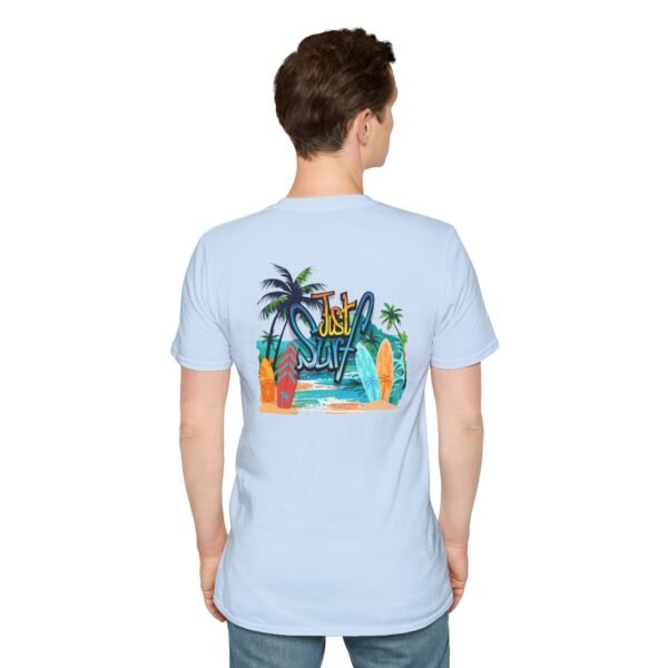3026207251402600573_2048.jpeg Beach T-Shirt- Just Surf, Summer Style, Casual Wear, Surfing Gift, Unisex Apparel