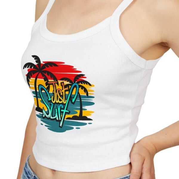 Beach Vibe Tank Top - Just Surf, Summer Top, Vacation Wear, Gift for Surfers, Tropical Style, Casual Summer Outfit