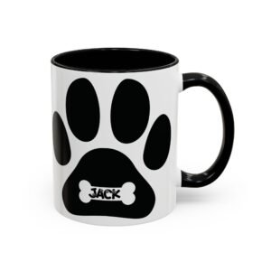 Personalized Coffee Mug, Dog Lover Gift, Personalized Pet Mug, Animal Lover Cup, Cute Paw Design Coffee Cup