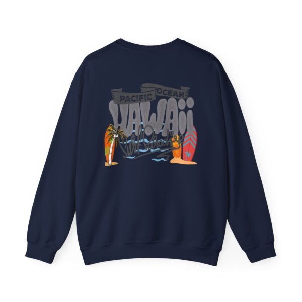 Hawaii Beach Vintage Unisex Crewneck Sweatshirt – Cozy Pullover for Surf Lovers, Travel Days & Casual Island Vibes – Retro Graphic Design