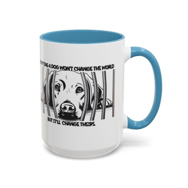 Adopt Don't Shop Coffee Mug - Black Accent Mug for Dog Lovers, Animal Rescue Gift, Pet Adoption Encouragement