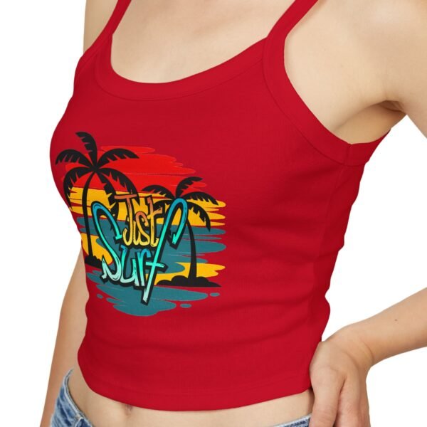Beach Vibe Tank Top - Just Surf, Summer Top, Vacation Wear, Gift for Surfers, Tropical Style, Casual Summer Outfit