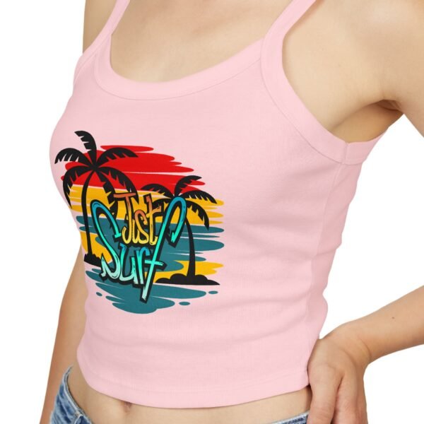 Beach Vibe Tank Top - Just Surf, Summer Top, Vacation Wear, Gift for Surfers, Tropical Style, Casual Summer Outfit