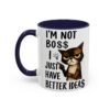 Sassy Cat Coffee Mug, Funny Pet Lover Gift, Boss-Like Humor, Unique Office Mug, Cat Owner Present