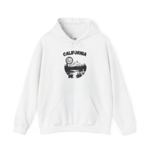 Personalized California Vintage Hoodie, Unisex Heavy Blend Sweatshirt, Cozy Casual Wear, Adventure Gift, Perfect for Travel