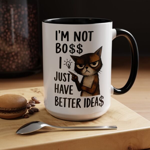 Sassy Cat Coffee Mug, Funny Pet Lover Gift, Boss-Like Humor, Unique Office Mug, Cat Owner Present