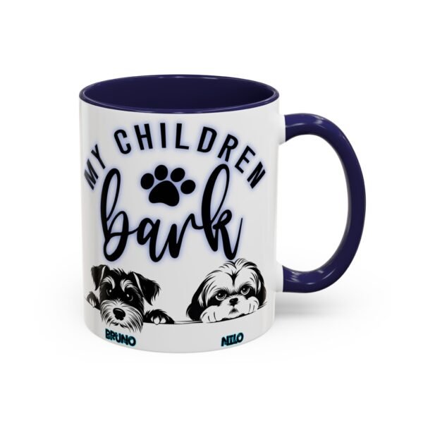 Personalized Dog Lover's Accent Coffee Mug with Cute Pup Design, Pet Owner Gift, Birthday Gift for Dog Moms, Dog Dad Coffee Cup