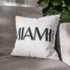 Miami Inspired Square Pillowcase, Decorative Throw Pillow, Home Decor, Modern Cushions, Beach Vibes, Gifts for Miami Lovers