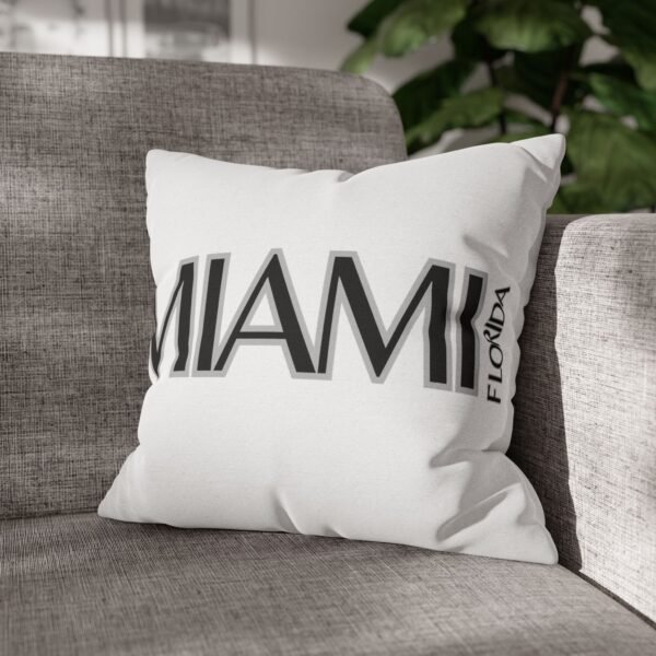 Miami Inspired Square Pillowcase, Decorative Throw Pillow, Home Decor, Modern Cushions, Beach Vibes, Gifts for Miami Lovers