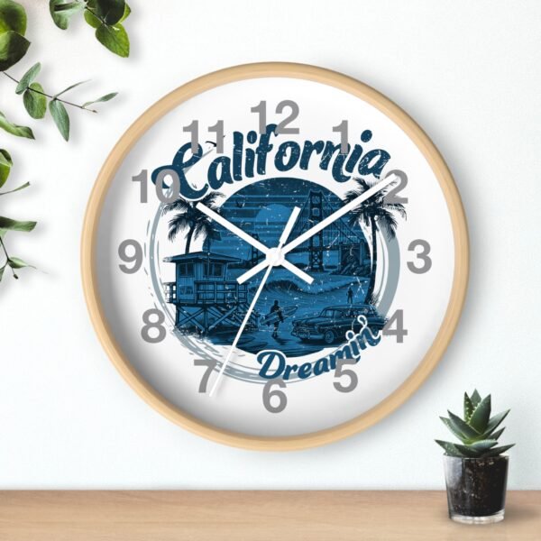 California Dreamin' Wall Clock - Coastal Decor, Home Office, Nautical Vibes, Gift for Beach Lovers, Unique Timepiece