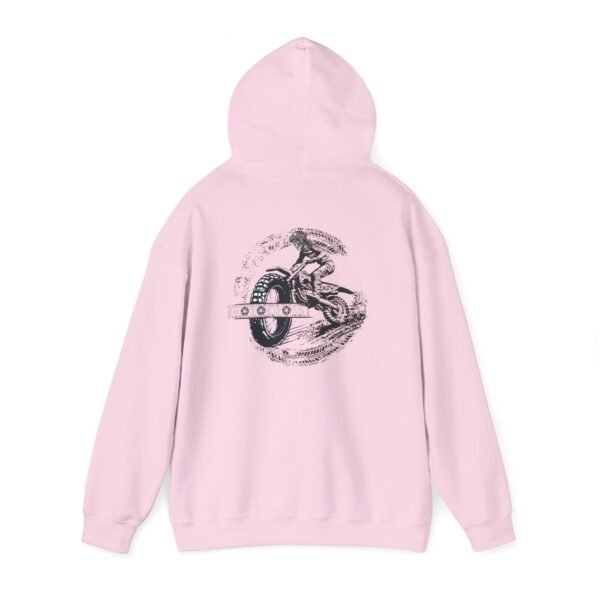 Comfortable Unisex Heavy Blend Hoodie with Bold Motorcycle Design, Perfect for Casual Wear, Gifts, Cycling Events, and Cozy Days