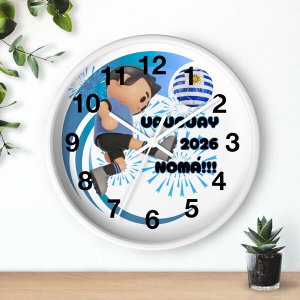 Uruguay Soccer Wall Clock | 2026 World Cup Decor, Sports Gift, Soccer Fan, Unique Home Decor, Soccer Lover Gift