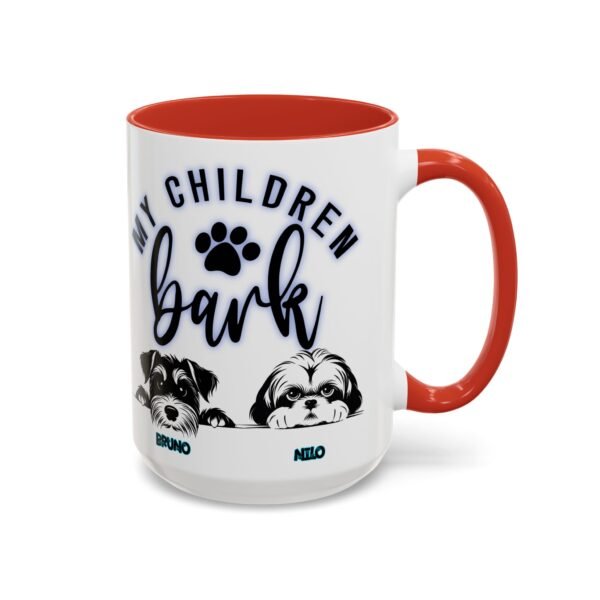 Personalized Dog Lover's Accent Coffee Mug with Cute Pup Design, Pet Owner Gift, Birthday Gift for Dog Moms, Dog Dad Coffee Cup