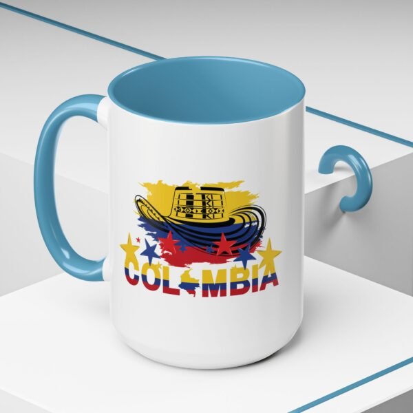5312665012145405886_2048.jpeg Colombian Pride Coffee Mug, Accent Mug, Present for Coffee Lovers, Travel Souvenir 11/15 oz