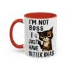 Sassy Cat Coffee Mug, Funny Pet Lover Gift, Boss-Like Humor, Unique Office Mug, Cat Owner Present