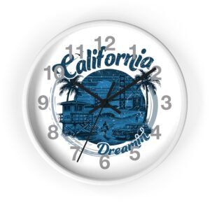 California Dreamin' Wall Clock - Coastal Decor, Home Office, Nautical Vibes, Gift for Beach Lovers, Unique Timepiece