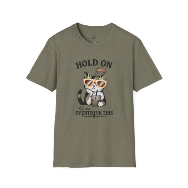 Funny Cat Overthink T-Shirt, Cute Pet Lover Shirt, Gift for Cat Moms, Quirky Animal Tee, Relaxed Fit Cat Apparel