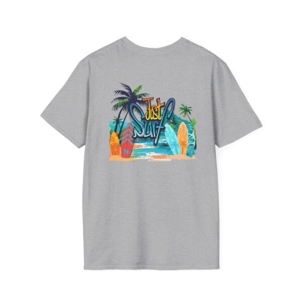 5716726321844693473_2048.jpeg Beach T-Shirt- Just Surf, Summer Style, Casual Wear, Surfing Gift, Unisex Apparel