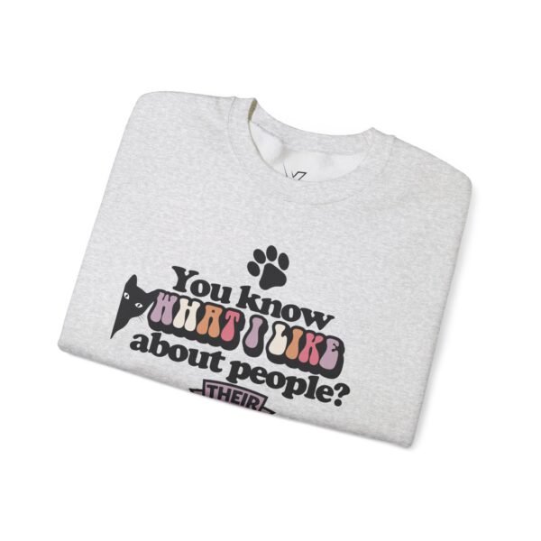 "What I Like About People? Their Cats" Crewneck Sweatshirt Cozy Gifts for Cat Lovers, Unisex Sweatshirt, Perfect for Pet Lovers
