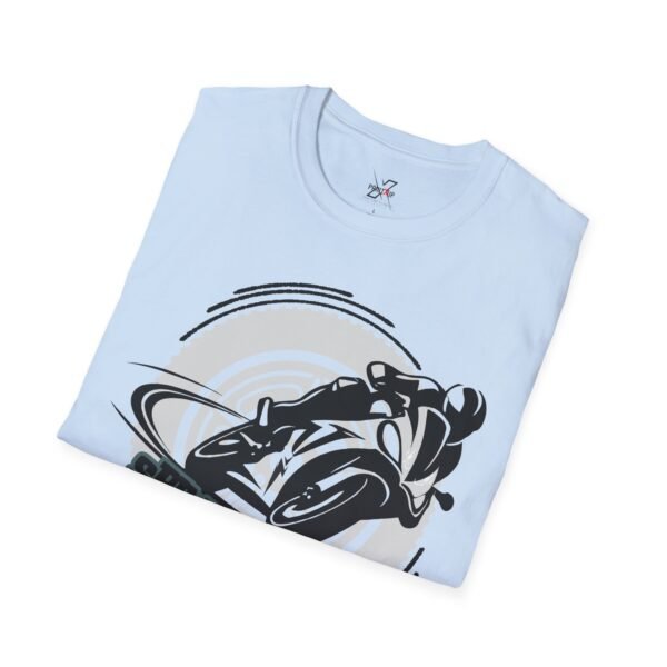 Motorcycle Graphic Tee, Unisex Softstyle T-Shirt, Biker Gift,  Cool Casual Wear, Spinning Station Shirt, Motorcycle Lovers Gift