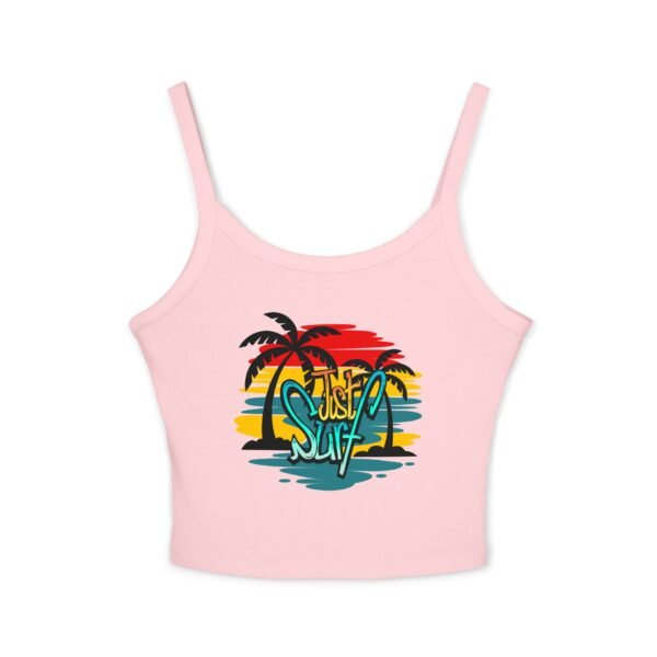 Beach Vibe Tank Top - Just Surf, Summer Top, Vacation Wear, Gift for Surfers, Tropical Style, Casual Summer Outfit