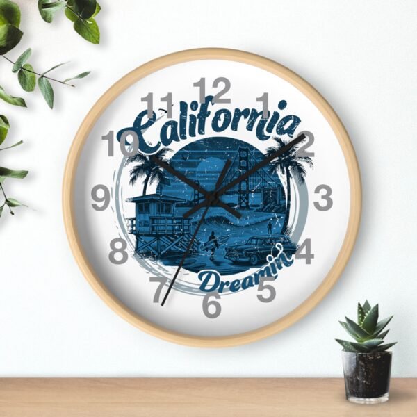 California Dreamin' Wall Clock - Coastal Decor, Home Office, Nautical Vibes, Gift for Beach Lovers, Unique Timepiece