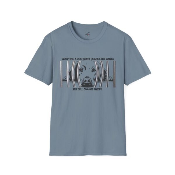 Adopt, Unisex Softstyle T-Shirt - Dog Lover Gift, Animal Rescue Support Tee, Pet Adoption Awareness, Cute Canine Apparel