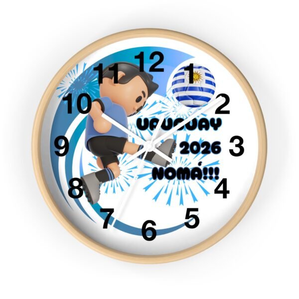 Uruguay Soccer Wall Clock | 2026 World Cup Decor, Sports Gift, Soccer Fan, Unique Home Decor, Soccer Lover Gift